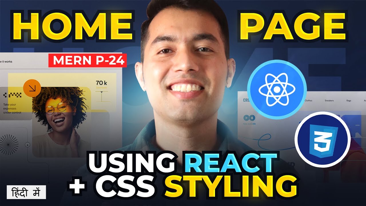#24: Complete Home Page using React with CSS Styling🔥