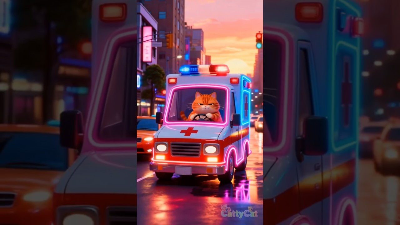 Rescue Mission🚨Cat Drives Ambulance to Save a Girl🚑
