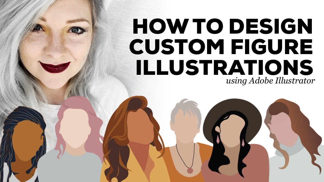 How to Design Custom Figure Illustrations from Photo in Adobe Illustrator Tutorial (intermediate)