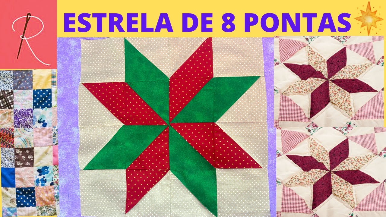 ESTRELA DE 8 PONTAS - PROJETO DE COSTURA