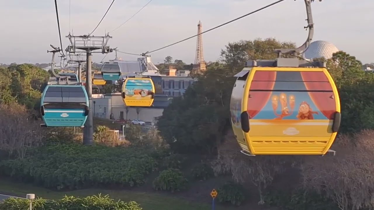 DISNEY SKYLINER Final Day of Operation January 2026 Epcot from Caribbean Beach before annual service