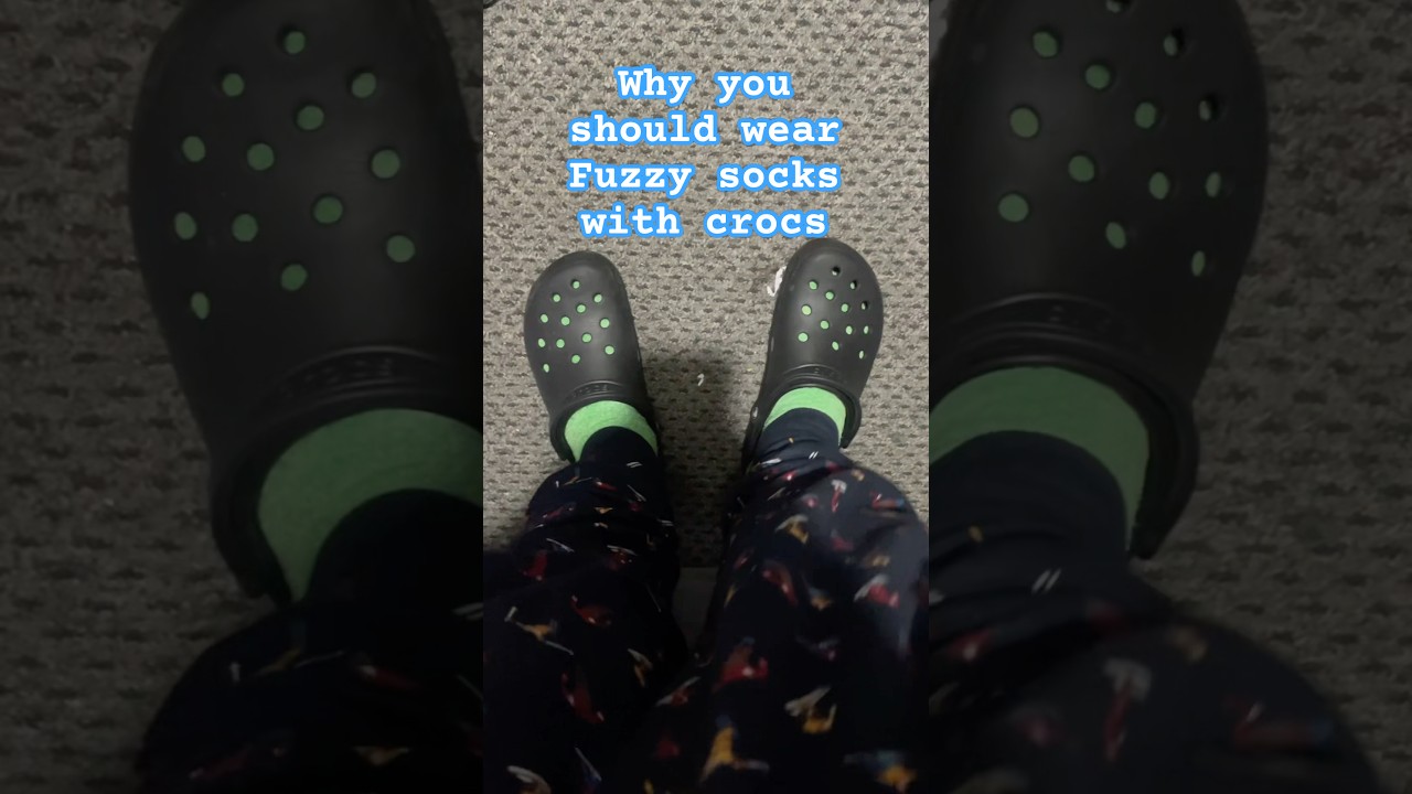 Why You SHOULD Wear Fuzzy Socks With Crocs! #shorts #socks #crocs #cringe