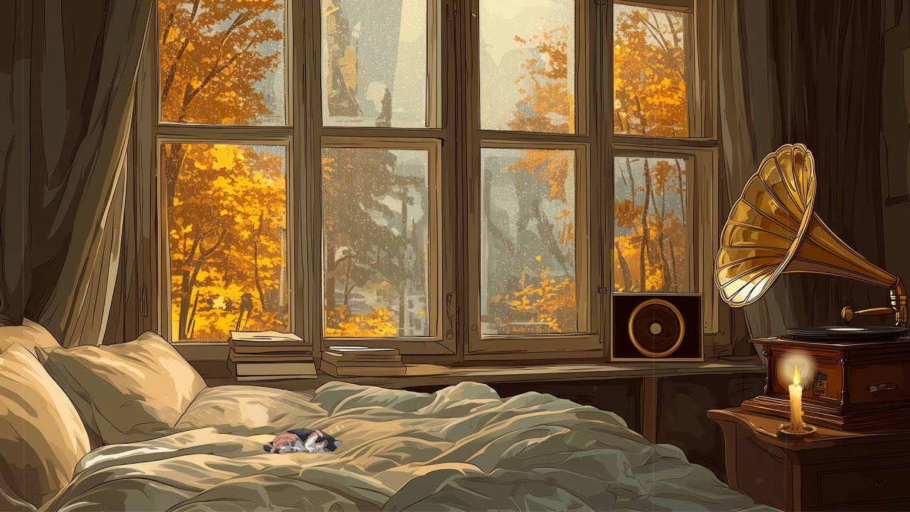 It's autumn in the 1930's and you're listening to vintage jazz on a cozy rainy day
