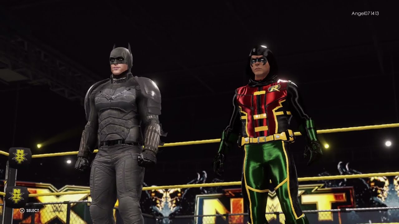 WWE 2K22 - Batman & Robin Vs. Spiderman & Venom - Tag Team Gameplay Match