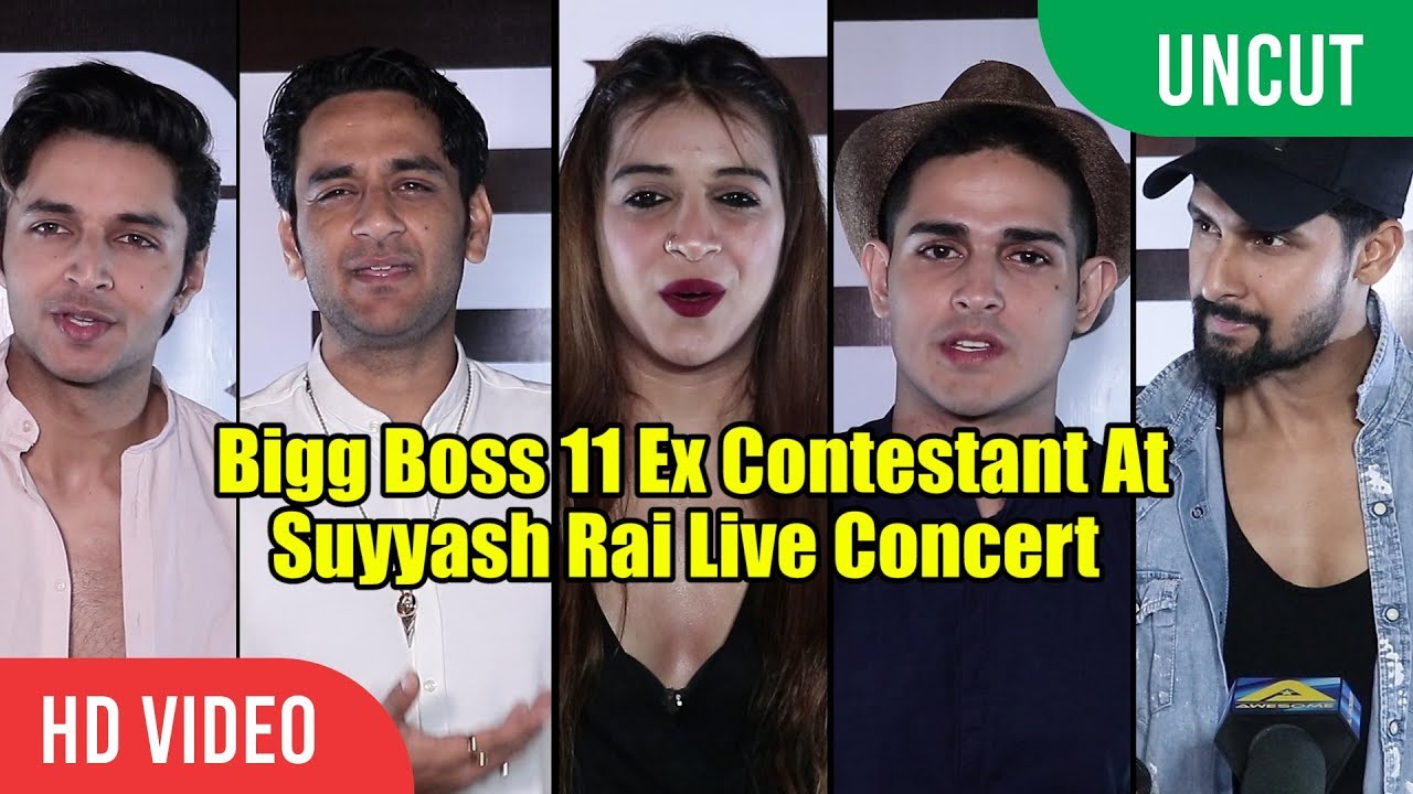 UNCUT - Bigg Boss 11 EX Contestants At Suyyash Rai Live Concert | Priyank, Ben, Vikas, Ravi Dubey