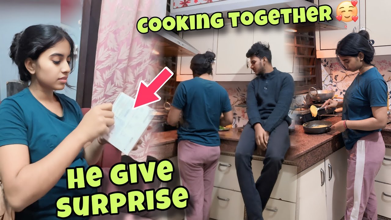 My Boyfriend Gives Me Surprise Gift 🥰We Cooking Together ❤️