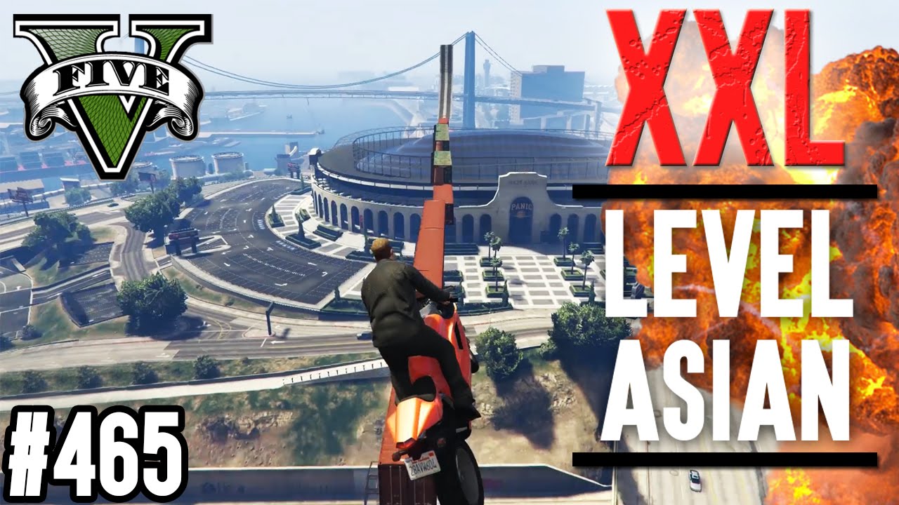 XXL LEVEL ASIAN - RICHTIG KRANKER BIKE PARKOUR ! (+DOWNLOAD) | GTA V - CUSTOM MAP RENNEN