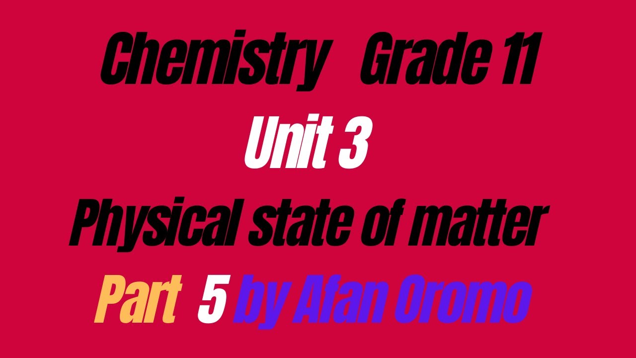 🔴Grade 11 Chemistry Unit 3 Part 5
