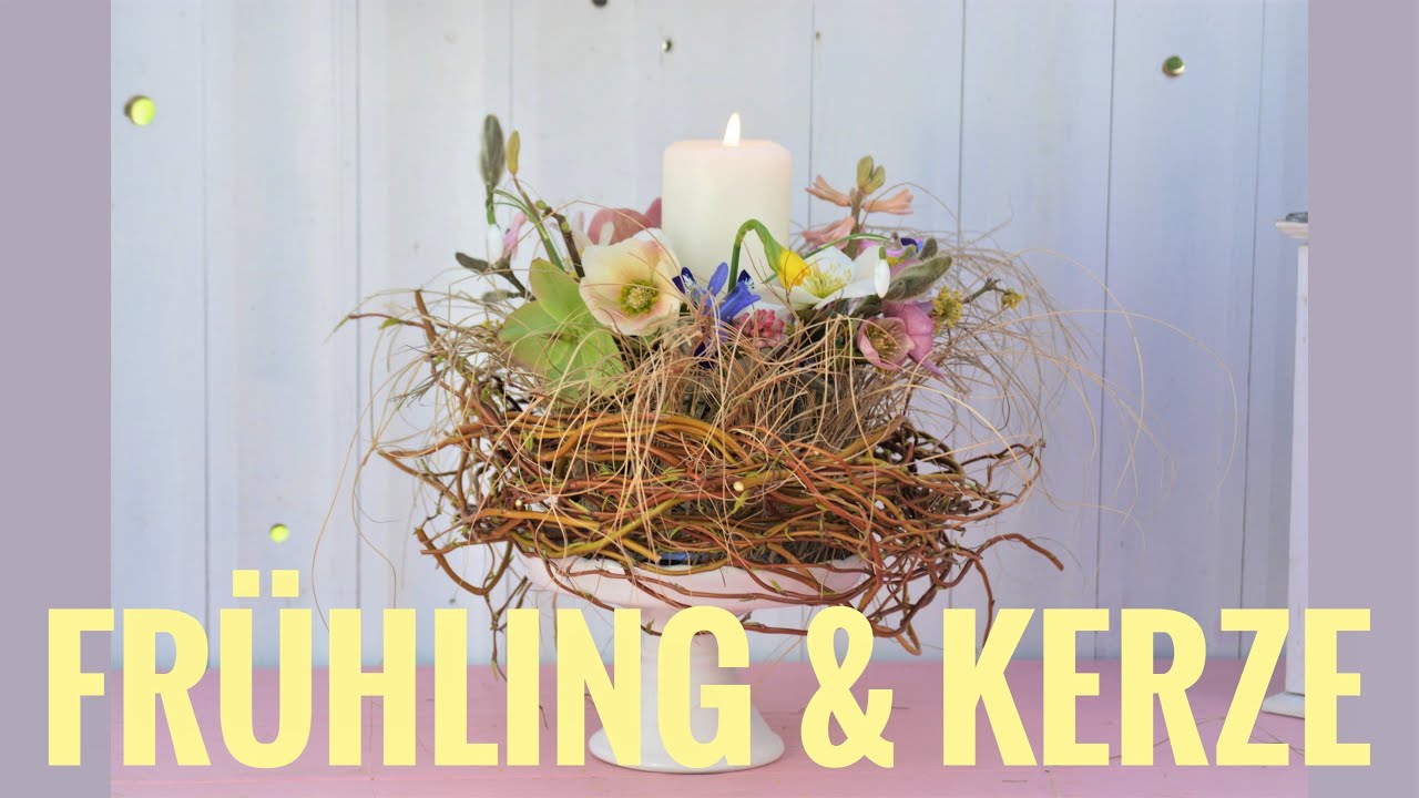 DIY-FRÜHLINGSDEKO: FRÜHLING & KERZE - FLORALES FRIEDENSLICHT - Frühling in der Glasvase