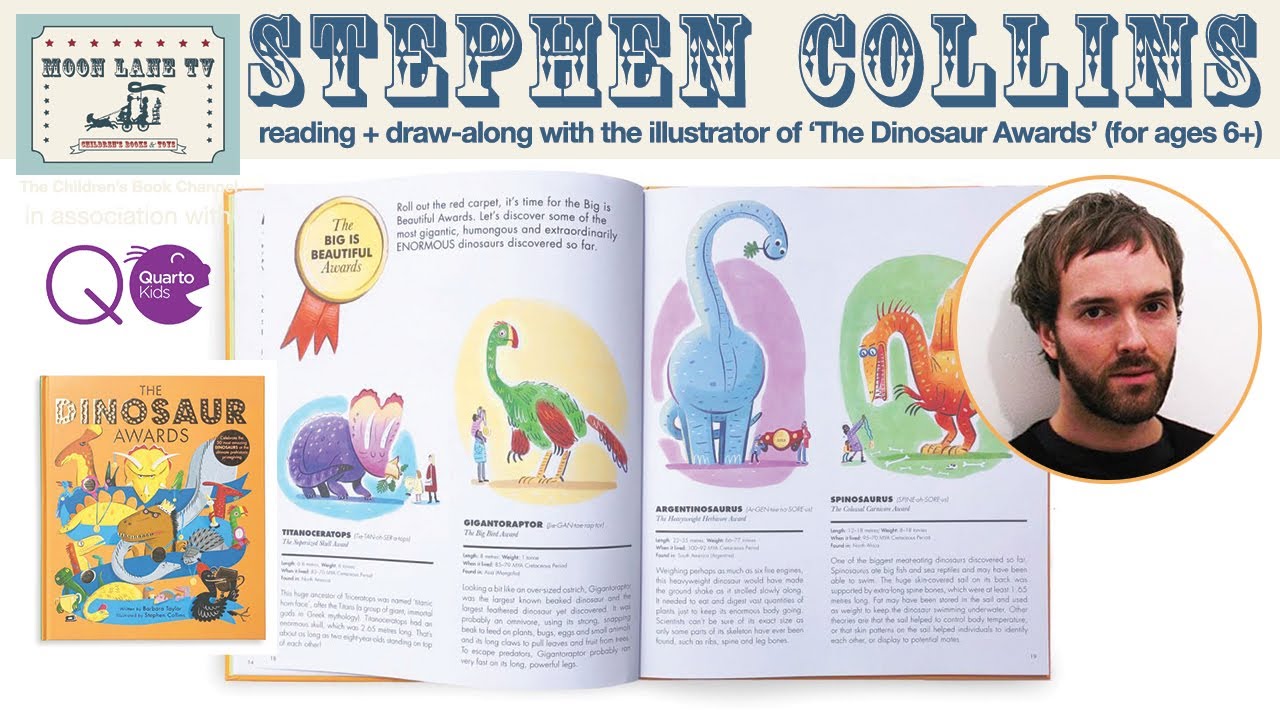 ‘The Dinosaur Awards’ reading and draw-along with illustrator (for ages 5+)
