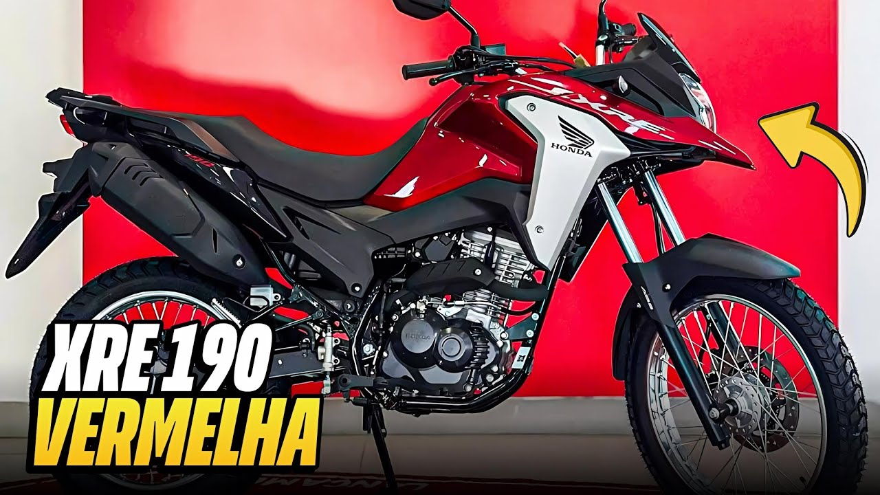 NOVA HONDA XRE 190 ABS 2025 | COR VERMELHA PEROLIZADO