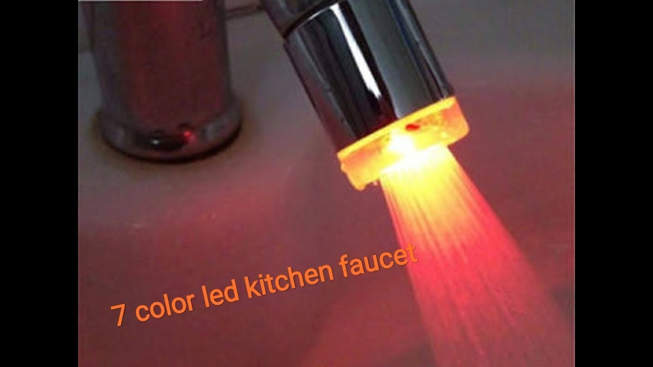 7 color led kitchen faucet