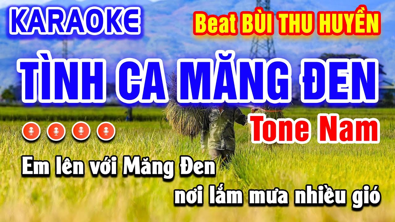 Tình Ca Măng Đen Karaoke BEAT BÙI THU HUYỀN Tone Nam | Beat Hay Dễ Hát | PVQ Karaoke