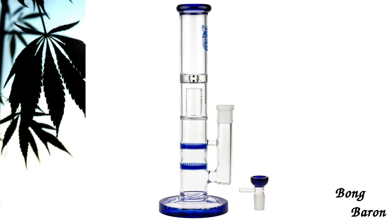 Four Twenty Glass Bong with Double Blue Honey