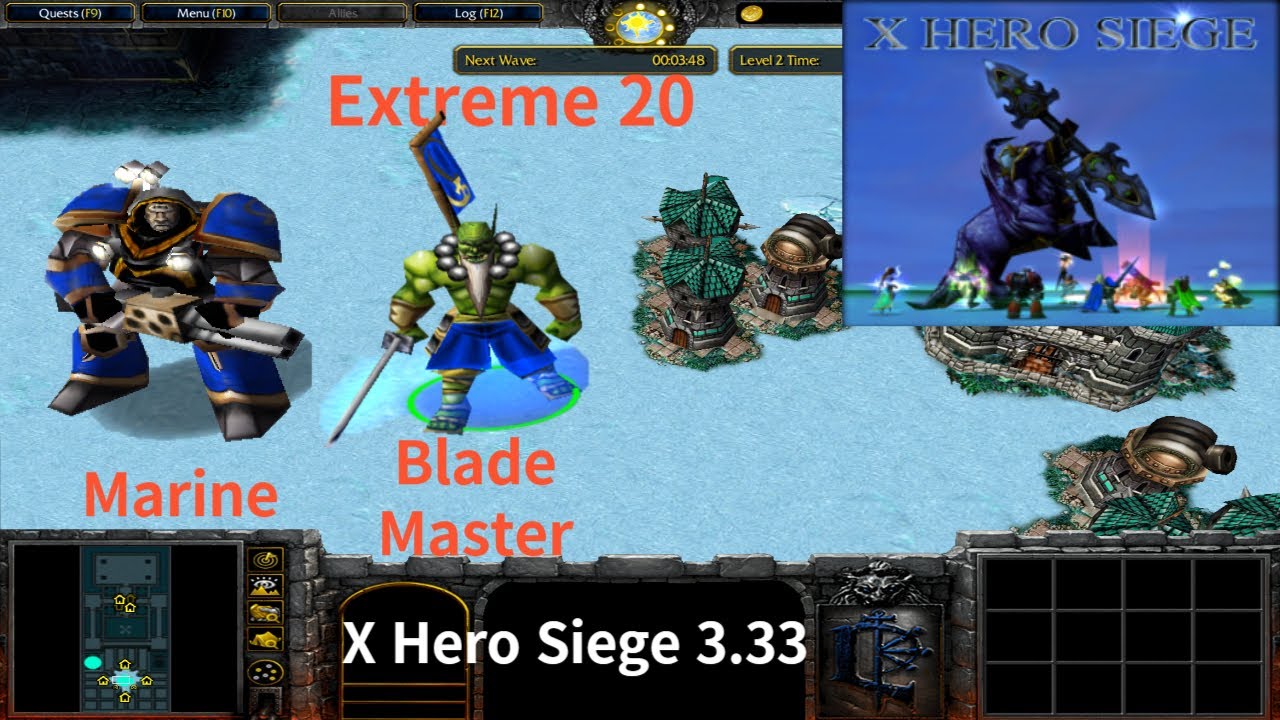 X Hero Siege 3.33, Extreme 20 Marine & Blade Master, 8 ways Dual Hero