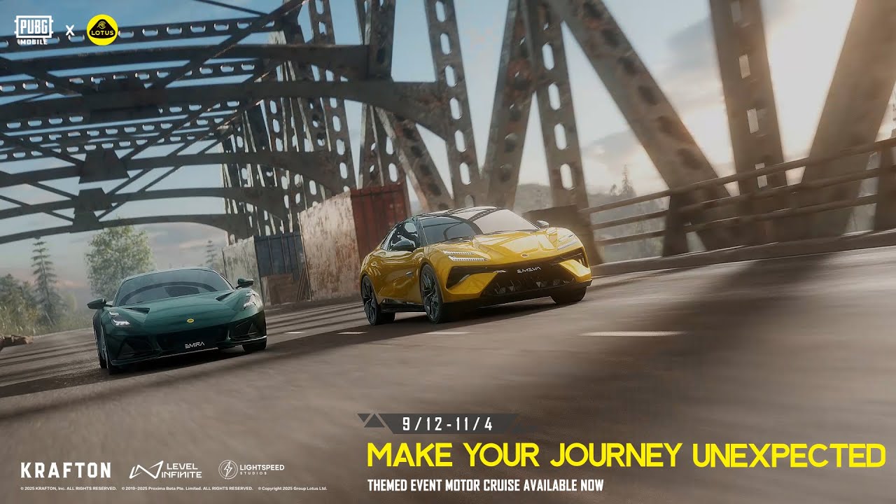 PUBG MOBILE x Lotus | Experience Iconic Lotus Cars in PUBG MOBILE