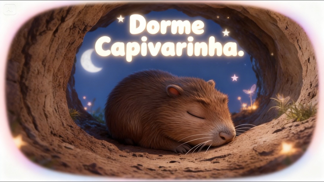 Dorme, Capivarinha 🦫🌙 | Canção de Ninar Infantil | Música para Dormir | Mara a Capivara