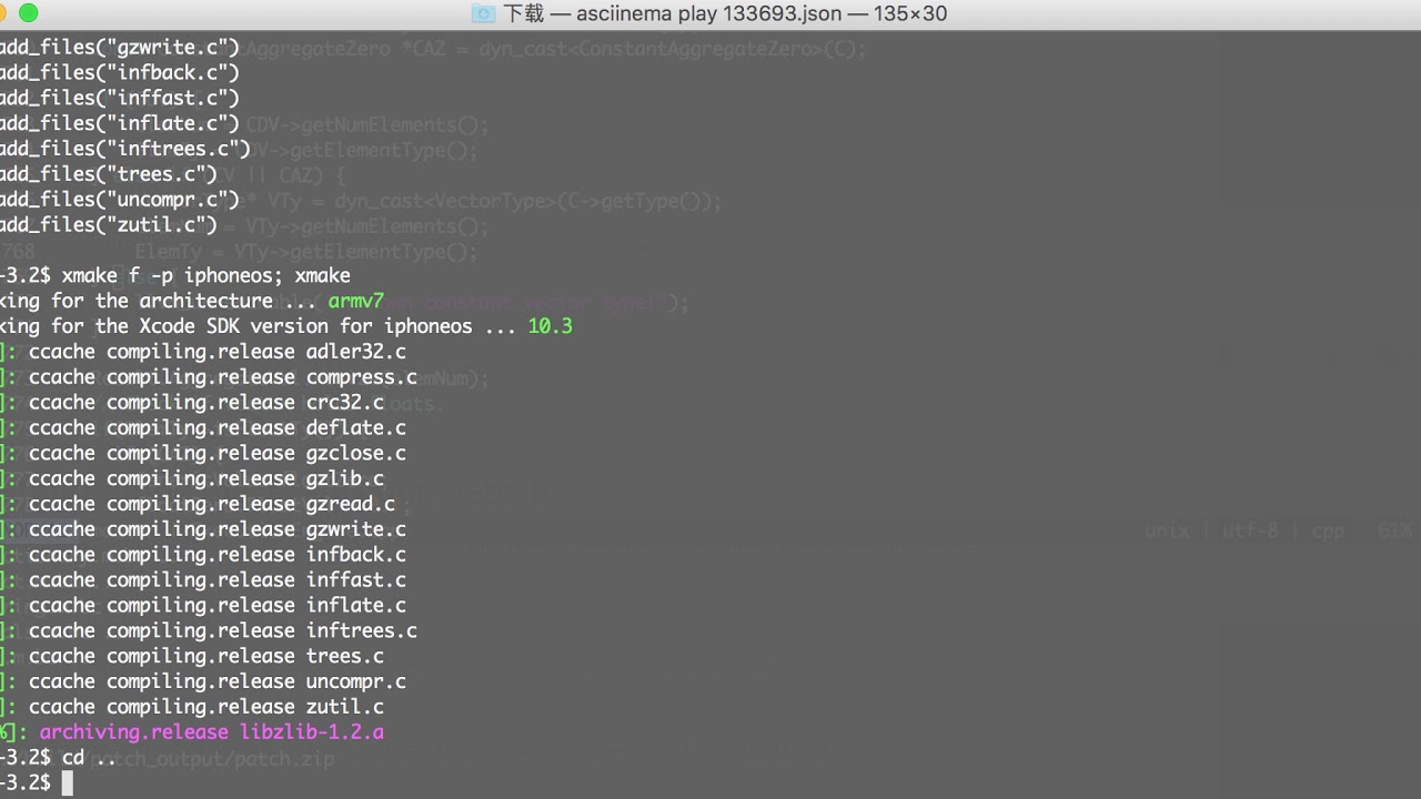 Uses xmake to build c/c++ project