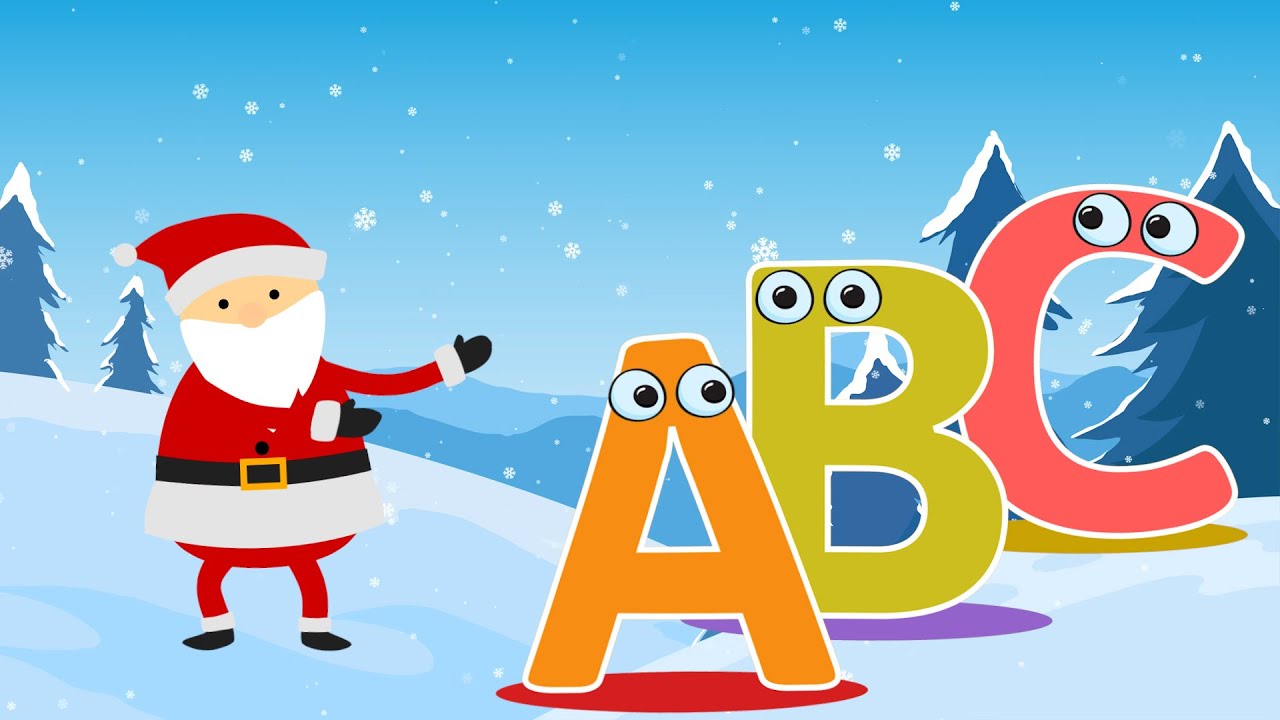 Санта учит слова из алфавита от А до Я