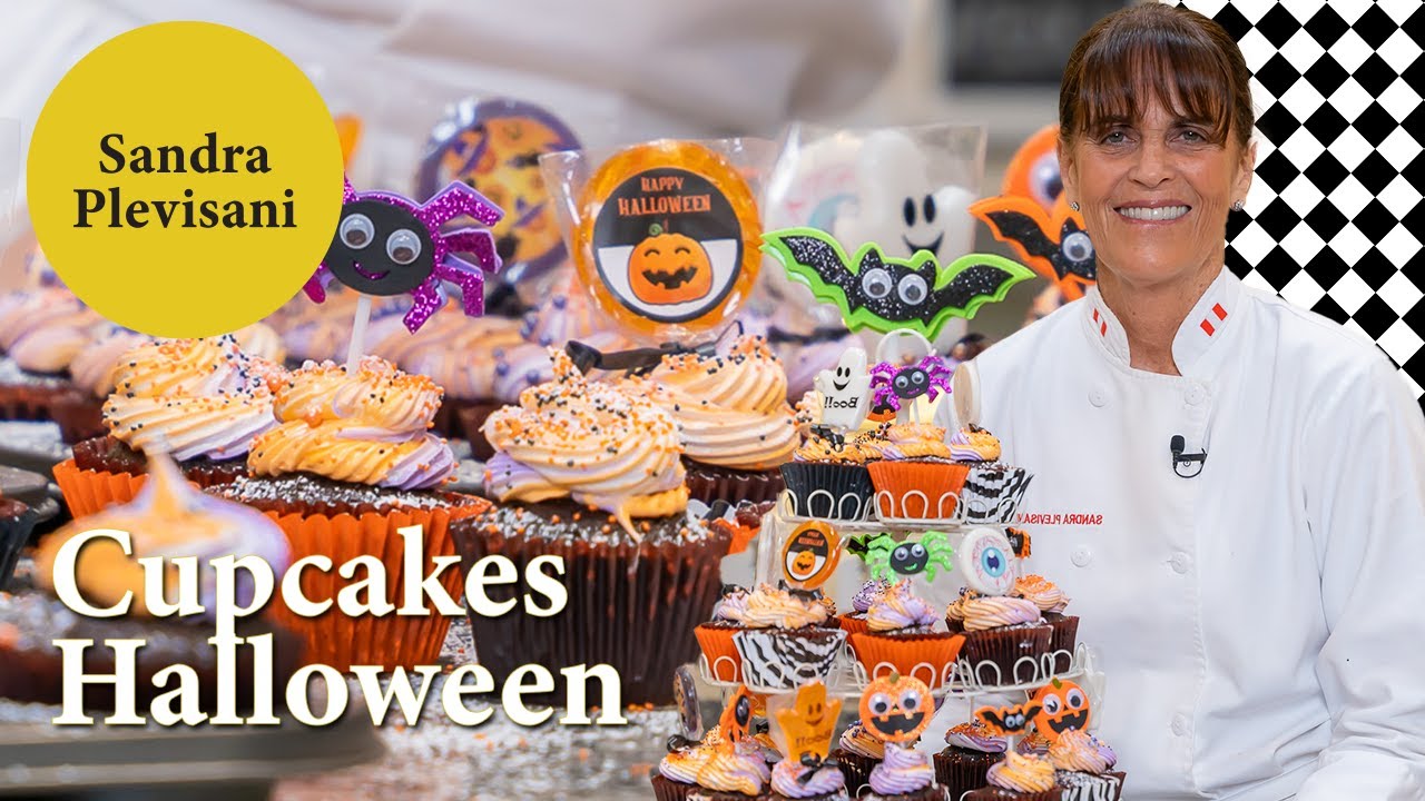 Decoración de Cupcakes para Halloween con Frosting de Merengue | Sandra Plevisani