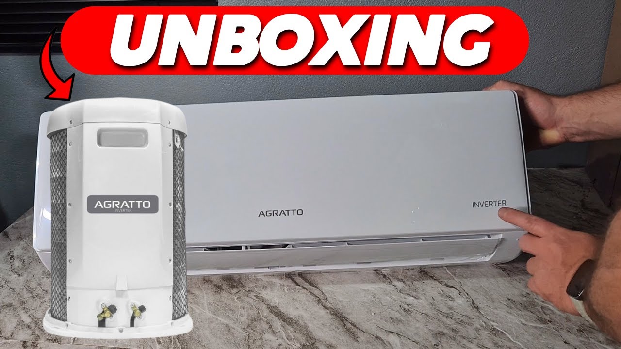 Ar Condicionado Split Inverter 9000 Btus Frio Liv Top Agratto 220V | UNBOXING