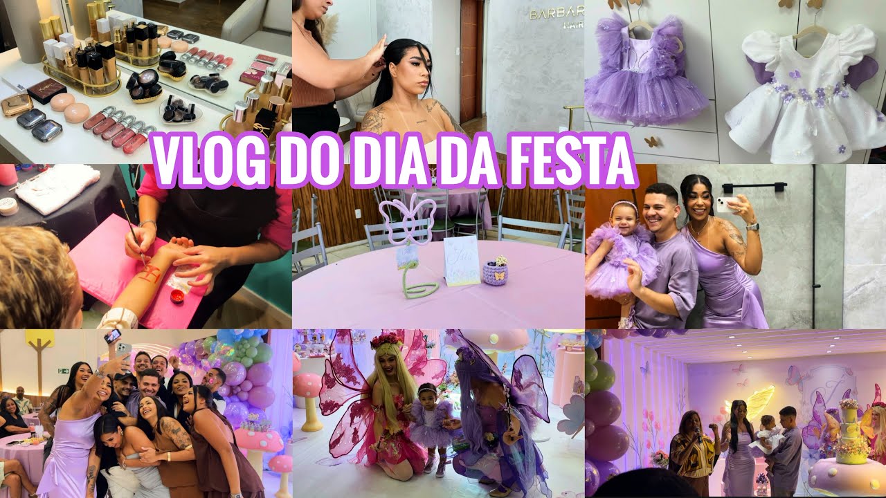 VLOG REAL DO DIA DA FESTA| arrume-se comigo+ detalhes de tudo ✨💜