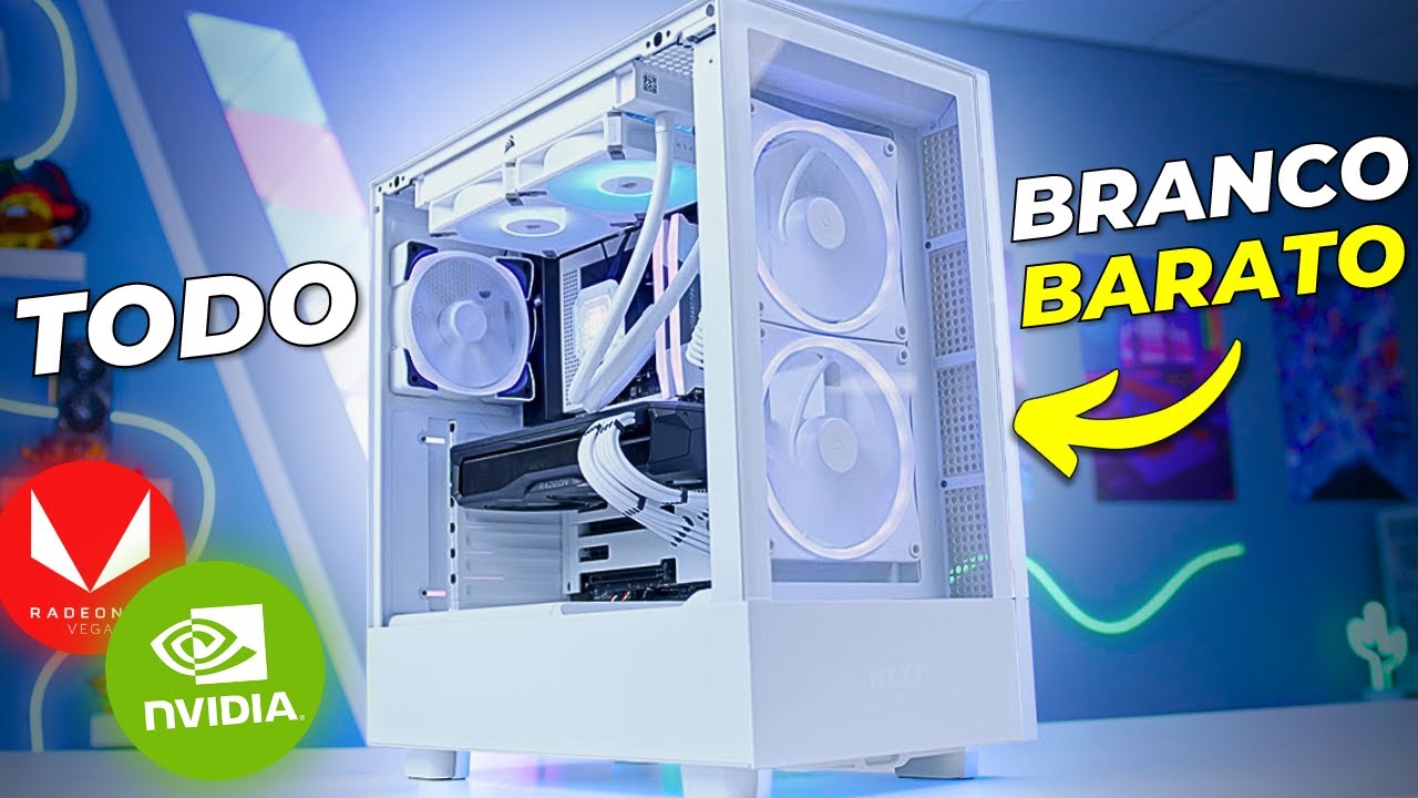 Montei um PC GAMER TODO BRANCO mais BARATO!!! - RODOU TUDO