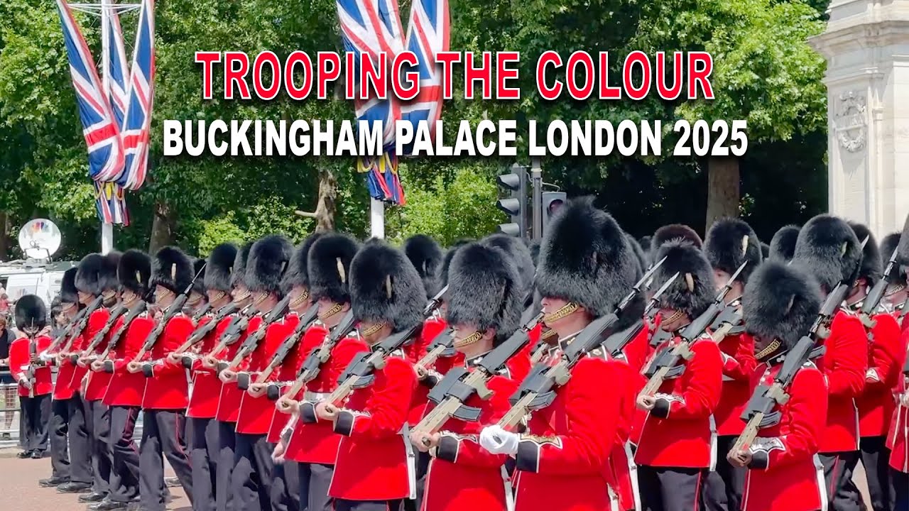TROOPING THE COLOUR 2025 | THE KING'S BIRTHDAY PARADE AT BUCKINGHAM PALACE LONDON NEW #fyp #shorts