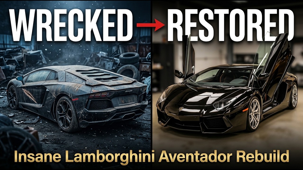 Wrecked Lamborghini Aventador Rebuilt From Scratch – Insane Full Restoration to Factory New!