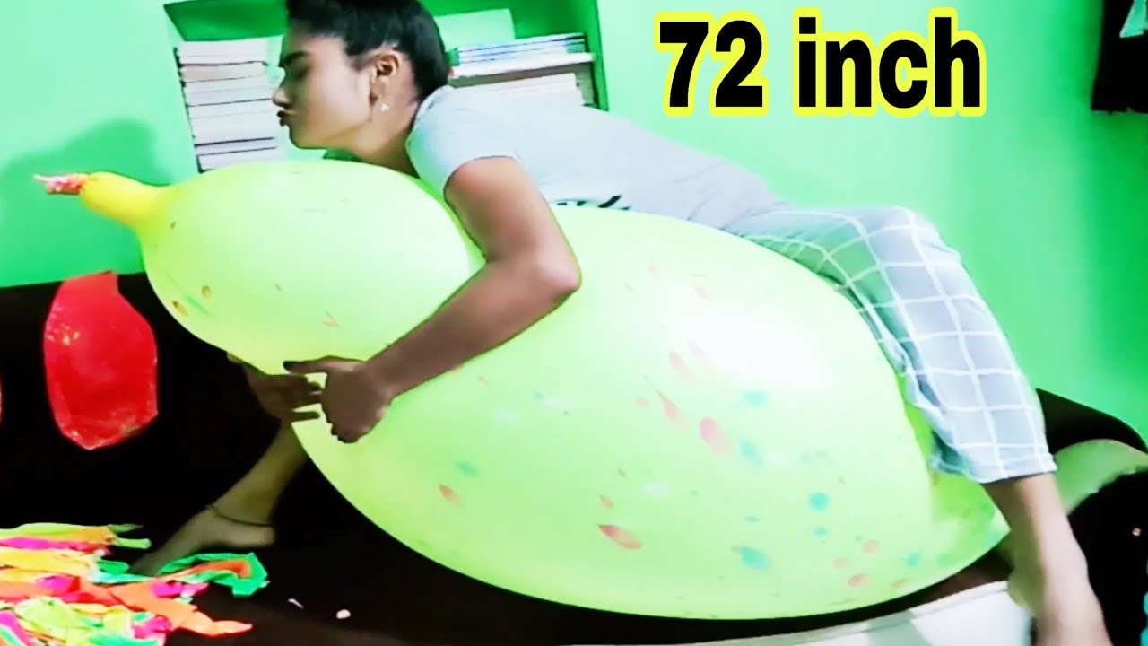 72 inches 😱 Indian gent balloon blowing and sitting on it with bouncing. biggest Indian balloon 😨😱