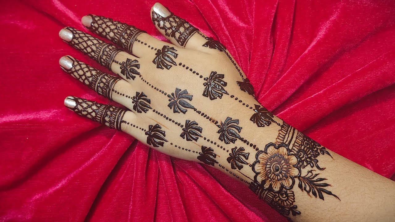 Very simple unique style mehndi design for back hand |easy mehndi design of 2026 |back hand design 