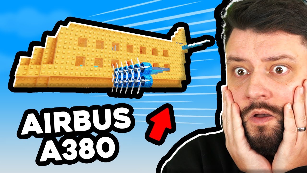 Построение AIRBUS A380 в Roblox Постройте самолет!