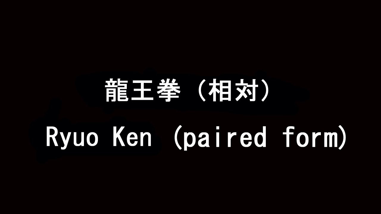 龍王拳（相対）／Ryuo Ken paired form