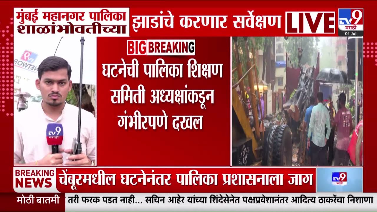 Chembur Tree Collapsed | मुंबई महानगरपालिका शाळांभोेवतीच्या झाडांचे सर्वेक्षण करणार