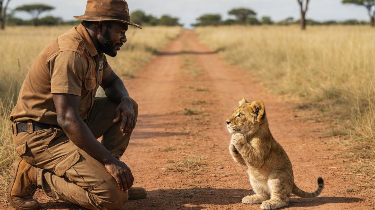 A Helpless Lion Cub Pleads for a Ranger’s Help – This Will Touch Your Heart