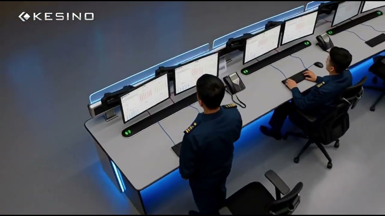Power Grid Control Room Console | Utility Control Center Workstation
