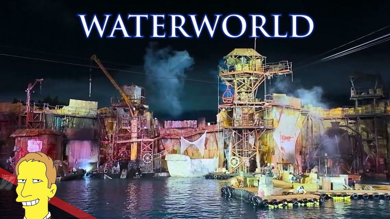 Шоу трюков Waterworld ночью | Universal Studios Hollywood
