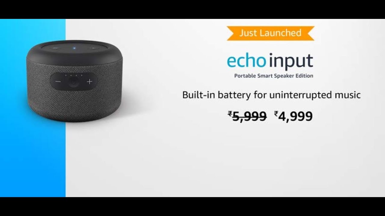 Amazon Echo Input Portable Smart Speaker Edition