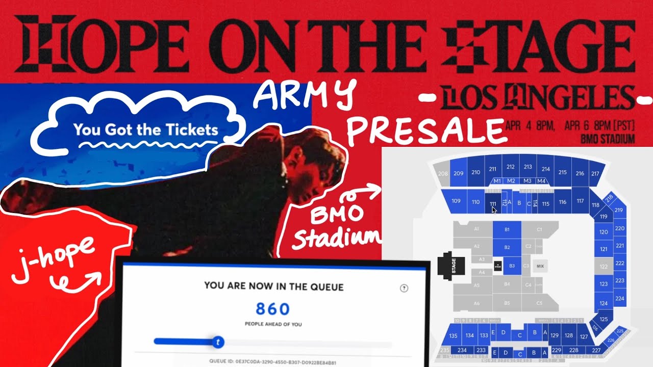 GETTING BTS JHOPE TICKETS in 5 MINUTES 🔥 HOPE ON THE STAGE 2025 WORLD TOUR LOS ANGELES ARMY PRESALE