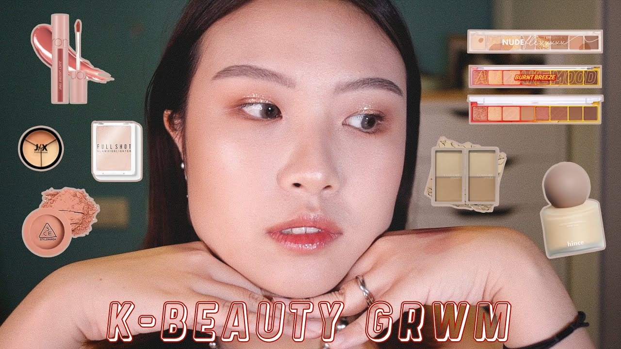 韓系彩妝GRWM🍬｜hince粉底液, J/X遮瑕, Etude修容, Peripera眼影, Romand果汁唇釉｜Full Face Using K-Beauty｜FuFu MurMur