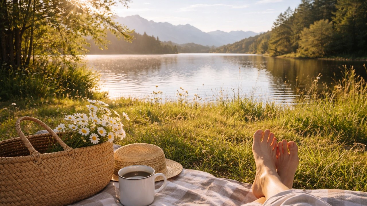 Slow Morning by the Lake ☀️ Peaceful & Relaxing Morning Ambience