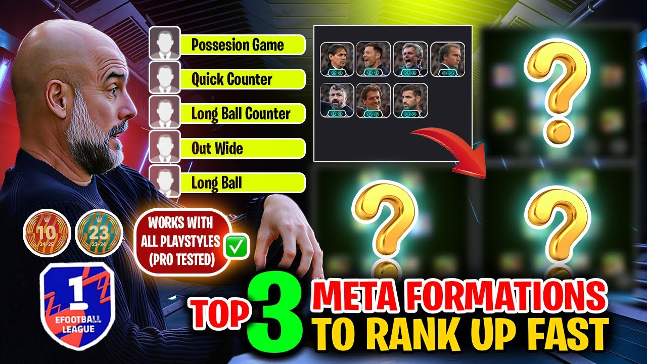 ТОП-3 МЕТА-РАССТАНОВКИ ДЛЯ БЫСТРОГО ПОВЫШЕНИЯ РАНГА в eFootball 2026 🔥 | Работает со всеми стилям...