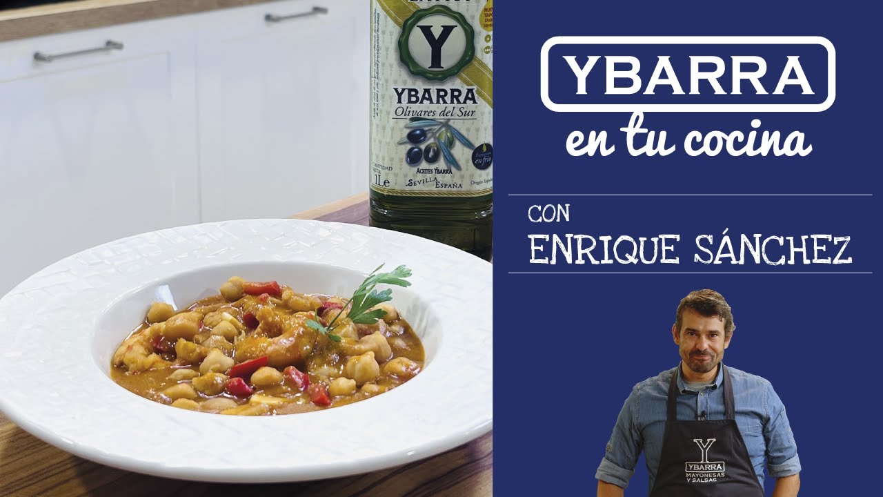 Garbanzos con langostinos de Enrique Sánchez en el Programa 12 de #YbarraentuCocina, fáciles y ricos