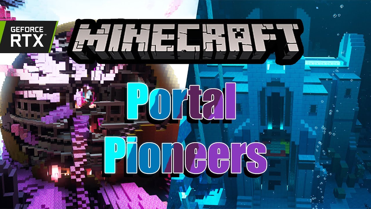 I find an underwater castle?/Portal Pioneers Rtx/ Minecraft LongPlay