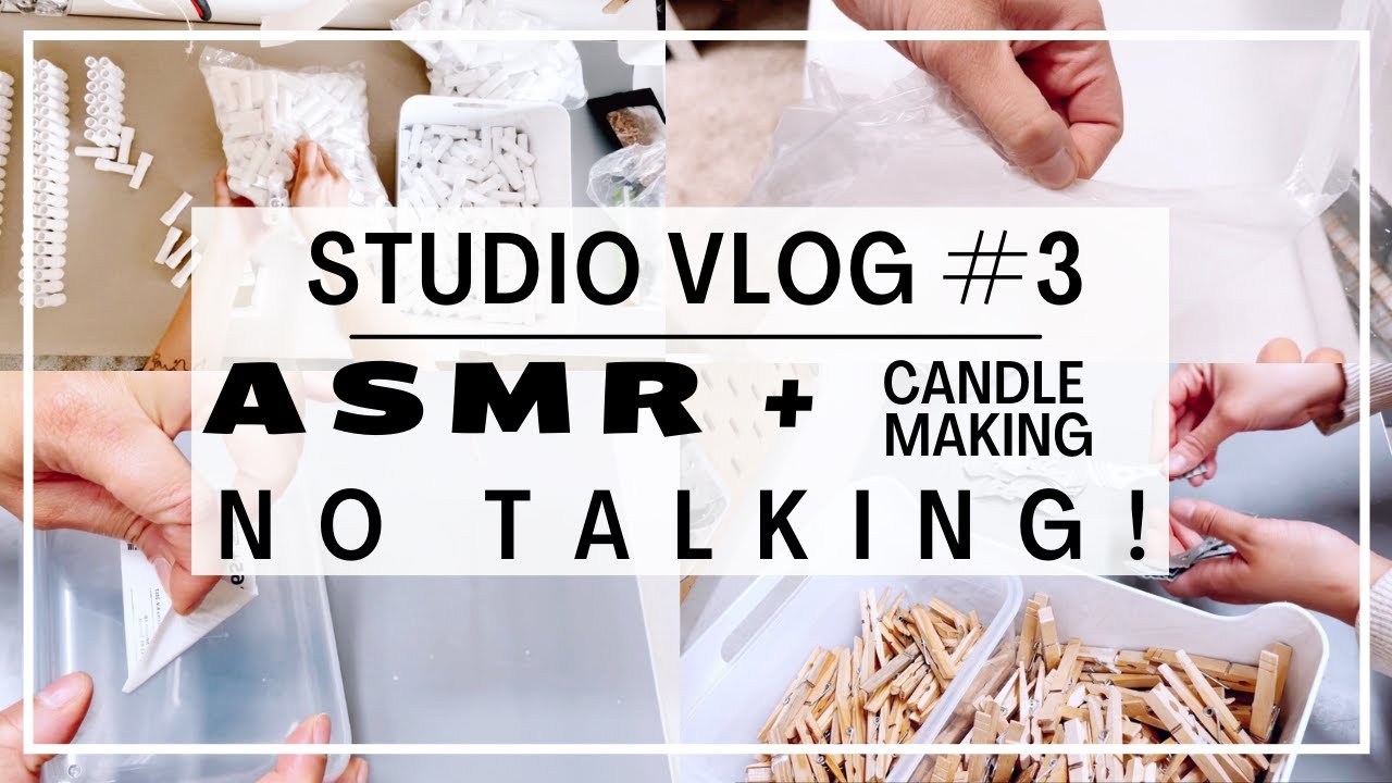 STUDIO VLOG #3 | ASMR Candle Maker Style | NO TALKING!!