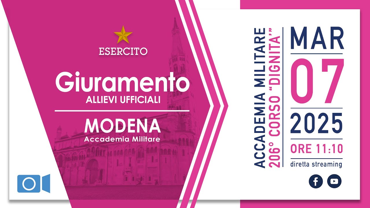 Accademia Militare – Giuramento degli Allievi del 206° corso “Dignità”