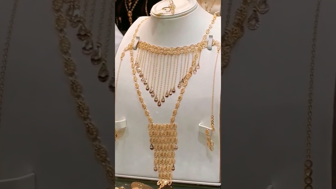 #21kgold Bridal necklace full set! #batha gold market Riyadh #saudiarabia