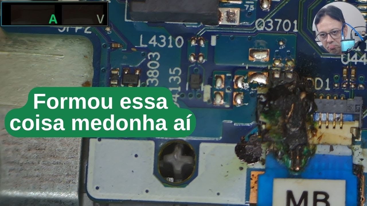 DURANTE O USO NOTEBOOK SUBIU FORTE CHEIRO DE QUEIMADO E APAGOU. Lenovo ideapad 3, Placa NM-C781.