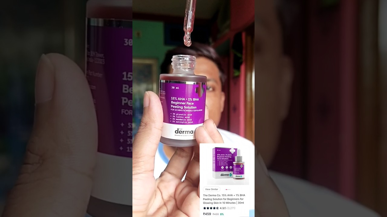 LIVE Result 😱The Derma co 15% AHA + 1% Peeling Solution ✨ 