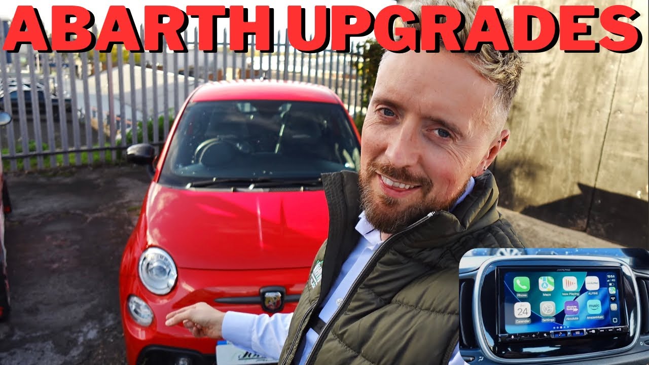 Обновление Abarth 595! Экран Sony с CarPlay, Android Auto, антенной Sharkfin и камерой заднего вида!